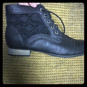 Crochet ankle boots